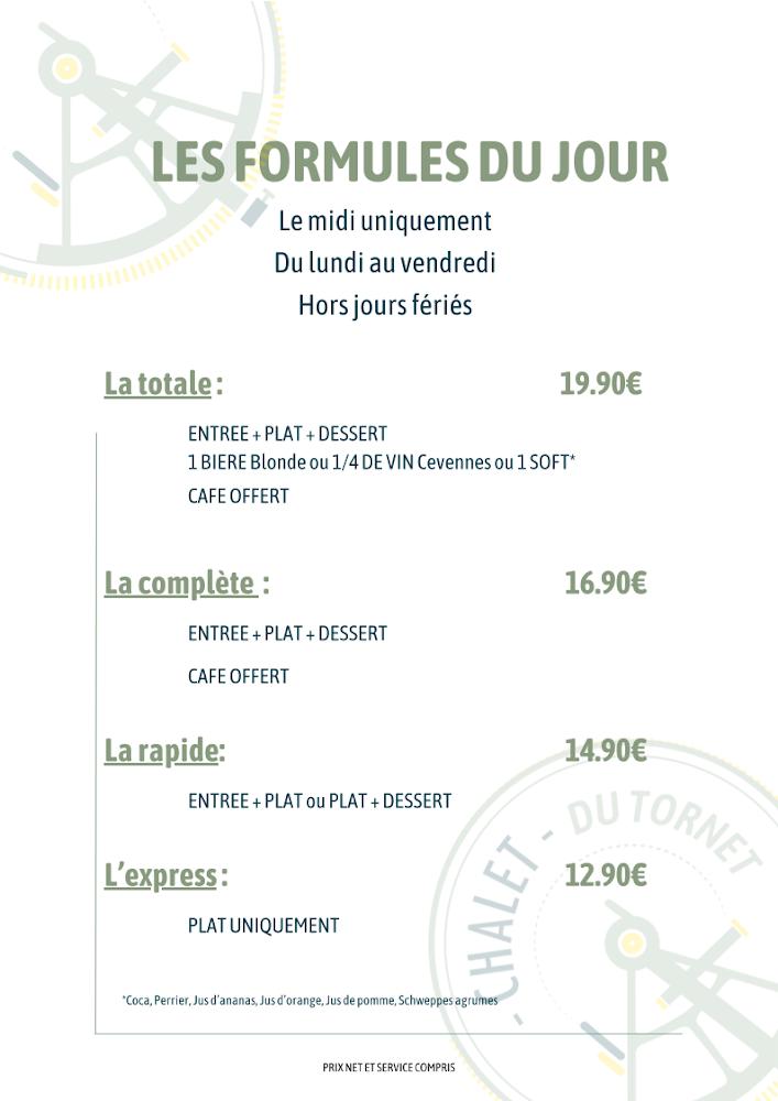 Chalet du Tornet - Menu Image 3